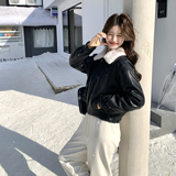 新款151-15107-P275-K418毛领皮衣羽绒服90绒内胆，女装派克服，淑塔可可