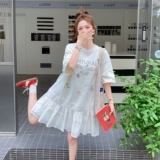 现货，印花针织拼接连衣裙2B203-1565-P130-K188，女装连衣裙，淑塔可可