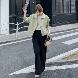 【现货】PU皮衣短外套151-1507-P145-K218，女装皮衣，淑塔可可