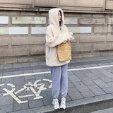 现货，皮毛一体羊羔毛加厚毛毛卫衣151-3372，女装卫衣/绒衫，淑塔可可