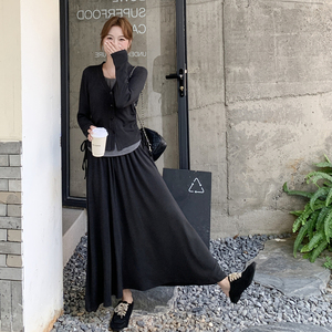 秋季新款现货，假两件上衣+半身裙套装151-1578-P165-K238图片