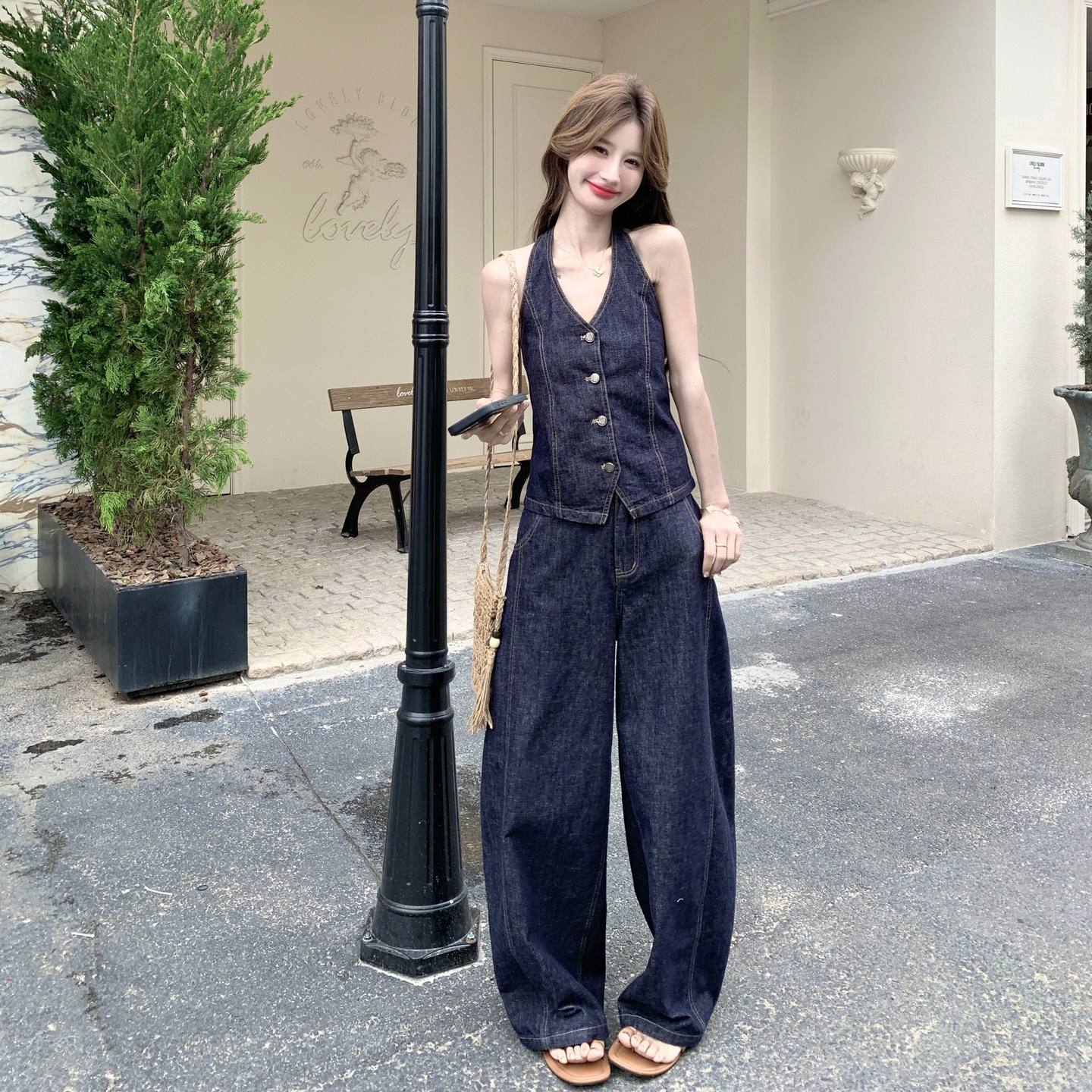 已出货夏季新款重工牛仔套装2B203-1661-P195-K318，女装套装/套裙，淑塔可可