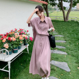 现货、假两件天丝牛仔连衣裙151-6633-P135-K198，女装连衣裙，淑塔可可