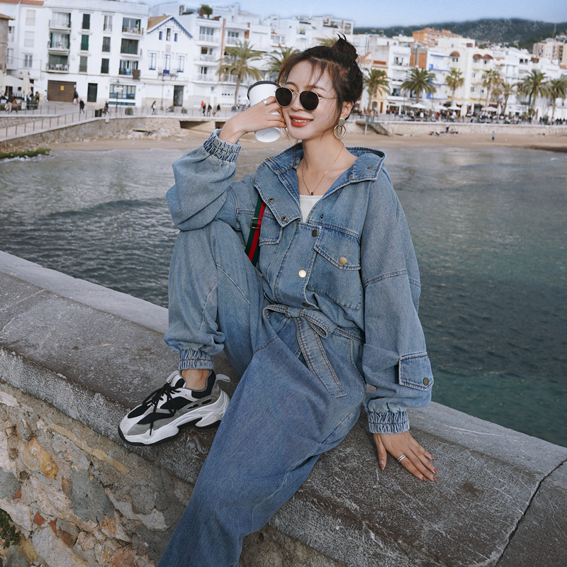 现货！秋季牛仔连体裤151-2088-P140-K198，女装牛仔裤，淑塔可可