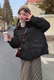 【新款】，现货90绒短款针织大翻领羽绒服151-1289-P265-K389，女装羽绒服，淑塔可可
