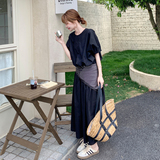 夏季蝙蝠袖上衣半身裙套装（配方巾）2B203-1550-P155-K238，女装套装/套裙，淑塔可可