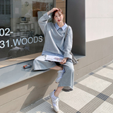 26春季新款假两件上衣阔腿九分裤套装151-1622-P175-K288，女装套装/套裙，淑塔可可