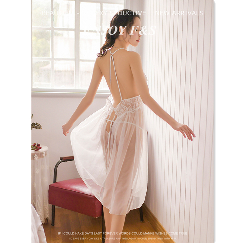 蕾丝网纱全透明勾人性感睡衣情调内衣纯欲床上氛围感情趣诱惑老公