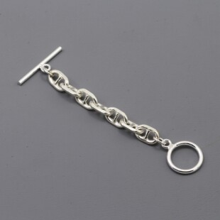 925银链条diy手工 宽5.6mm日字十字手链项链加长延长链子ot扣配件