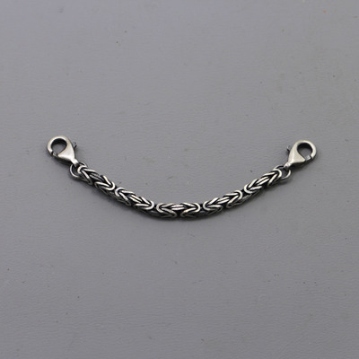 925银链子diy宽2.4mm复古龙头链