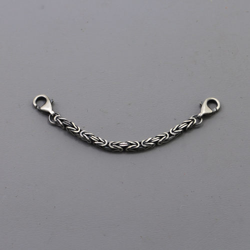 925银链子diy宽2.4mm复古龙头链