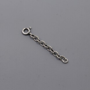 925银链条古奇复古配件有纹圆十字链做旧手链项链延长链子diy手工