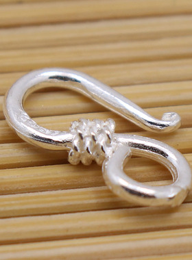 S925纯银配件DIY手链脚链项链扣S扣M扣W扣塔扣接头扣连接扣