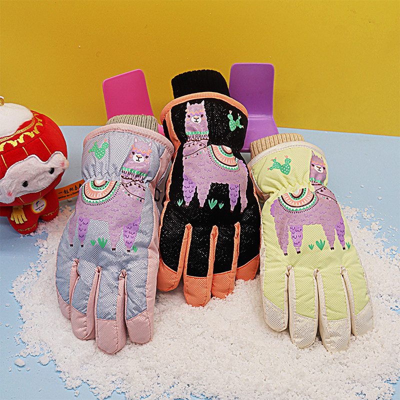儿童冬季滑雪手套卡通PU涂层男女孩学生少年防水防滑户外骑行玩雪,服饰配件/皮带/帽子/围巾,手套,淘宝优惠券,粉丝福利购,淘宝优惠卷
