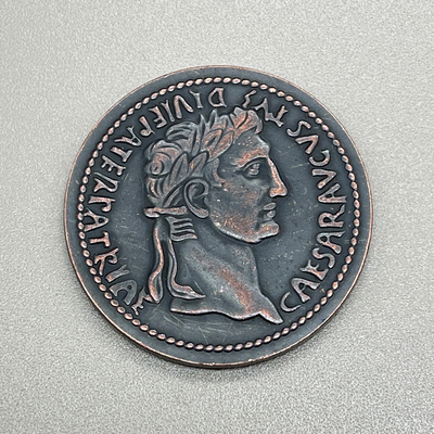 古罗马饰品红铜奥古斯都人像吊坠