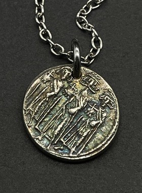 东罗马皇帝拜占庭饰品复刻币吊坠