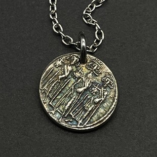 拜占庭帝国索利多金币东罗马皇帝希拉克略十字架古币吊坠硬币项链