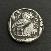 智慧女神雅典娜猫头鹰银币复刻希腊古币吊坠硬币项链水瓶座守护神