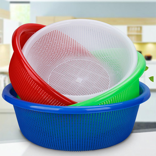 圆形特厚淘洗盆加厚沥水篮筐包邮