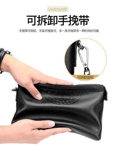 Портативная кожаная мужская летняя маленькая сумка клатч для выхода на улицу, небольшая сумка, воловья кожа, из натуральной кожи