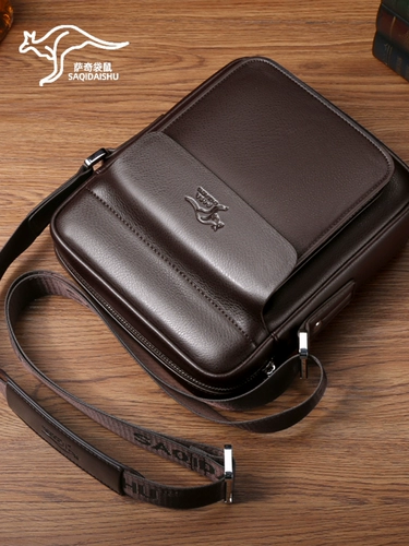 Кенгуру, сумка на одно плечо, вместительный и большой ретро ремешок для сумки, рюкзак для отдыха, из натуральной кожи