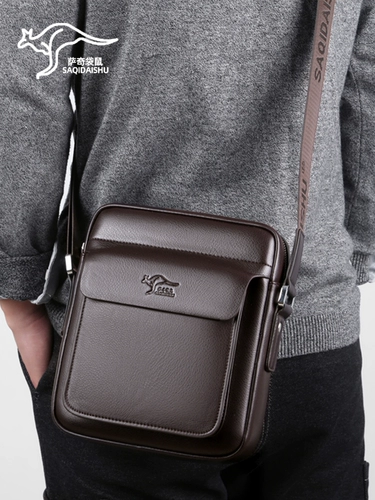 Кенгуру, сумка на одно плечо, вместительный и большой ретро ремешок для сумки, рюкзак для отдыха, из натуральной кожи