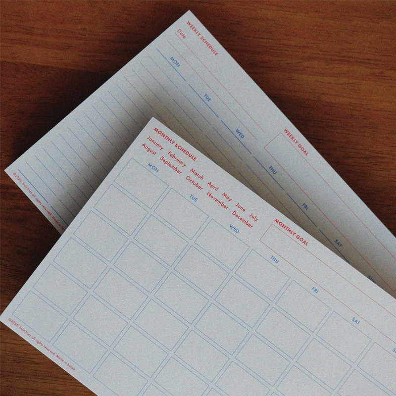 FRUITFRIES可撕月周日程便签本