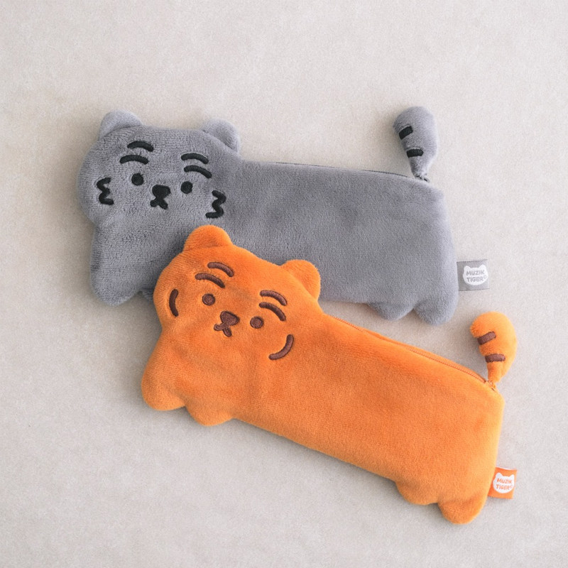 韩国Muziktiger可爱胖虎扁平便携笔袋学生拉链笔盒ins文具收纳包,文具电教/文化用品/商务用品,笔袋,淘宝优惠券,粉丝福利购,淘宝优惠卷