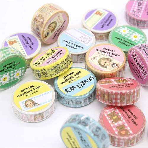 afrocat手帐装饰标记美纹纸胶带