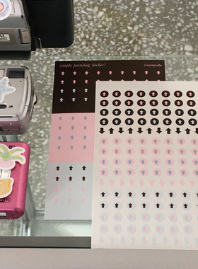 韩国Trust My Vibe创意小贴纸手机手账素材数字星期箭头日常实用