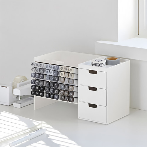 SYSMAX简约纯色层叠抽屉式收纳盒