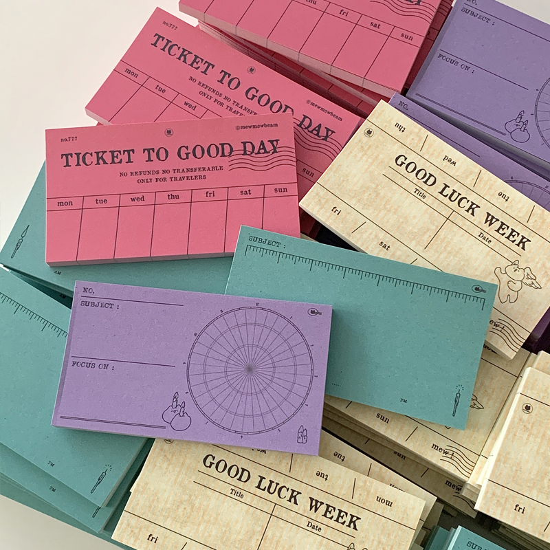 迷你便携拍纸本mewmewbeam计划本