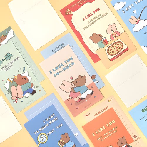 韩国可爱卡通迷你信纸套装