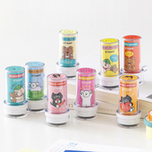 韩国Romane可爱卡通动物图案墨水图章手账DIY装 饰免印泥激励印章