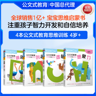教育4 6岁思维训练游戏书KUMON练习册儿童专注力思维训练书全脑开发思维训练儿童思维逻辑训练书左右脑思维训练 公文式 发货4册