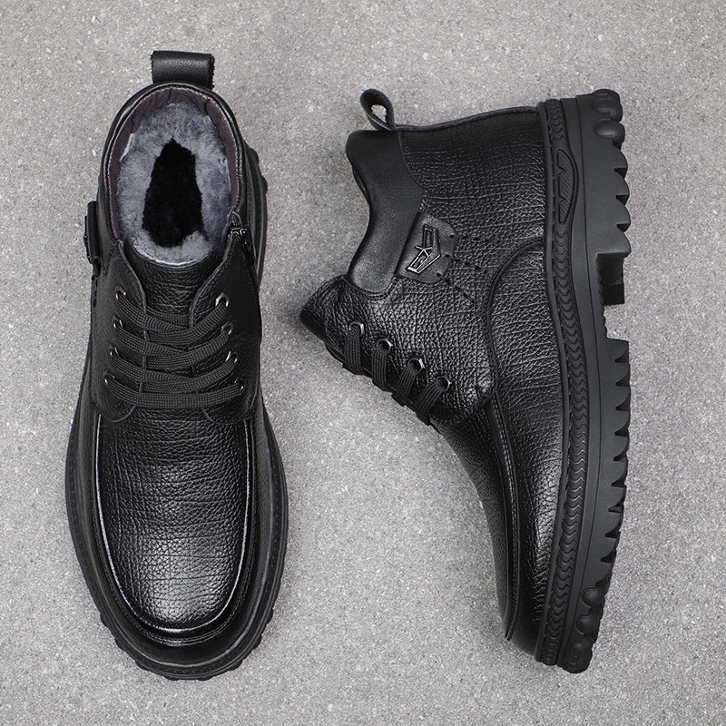 羊毛棉鞋男士冬季头层牛皮真皮加绒保暖棉皮鞋爸爸休闲鞋特大码47,流行男鞋,棉鞋,淘宝优惠券,粉丝福利购,淘宝优惠卷