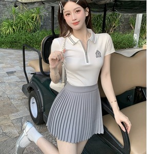 运动套装女夏季休闲时尚高尔夫球装学院风网球短裙子2024新款短袖