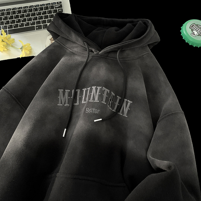 美式重磅水洗连帽卫衣