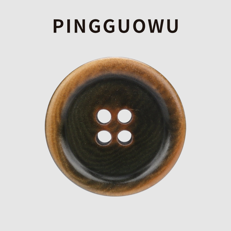 PINGGUOWU 天然果实材质扣子休闲西服毛衣开衫钮扣做旧复古纽扣
