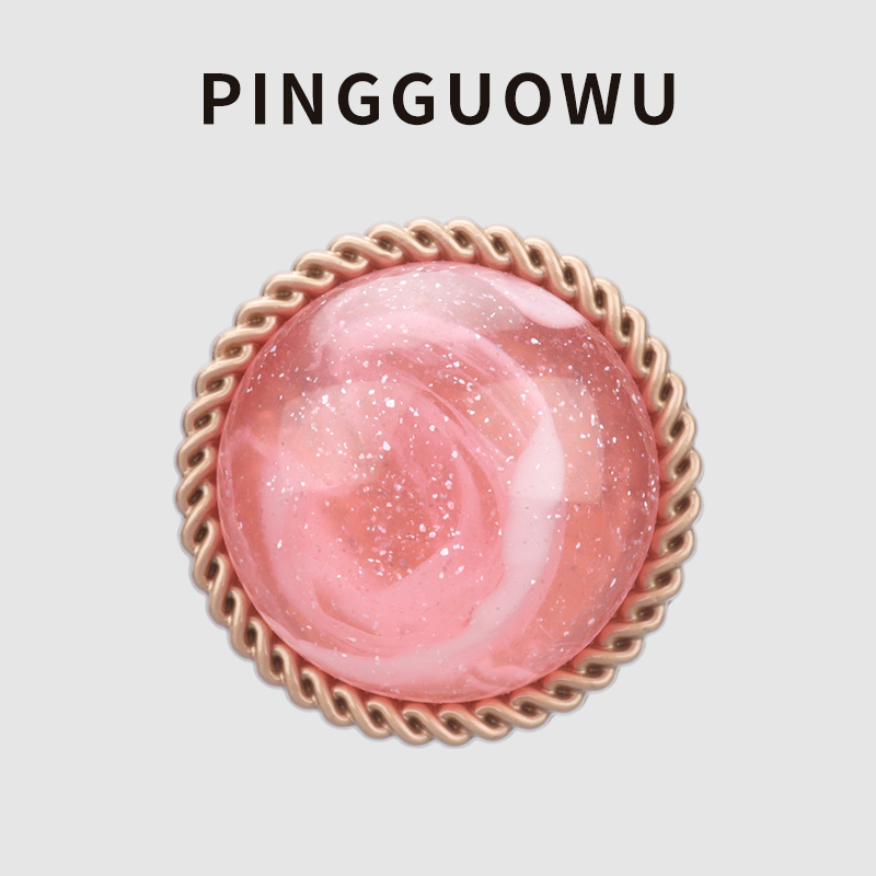 PINGGUOWU 新品金属纽扣粉色糖果色小香风针织外套风衣大衣钮扣