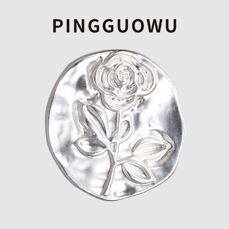 PINGGUOWU 复古小香风玫瑰花金属纽扣女大衣毛衣西装扣子装饰钮扣,居家布艺,纽扣,淘宝优惠券,粉丝福利购,淘宝优惠卷