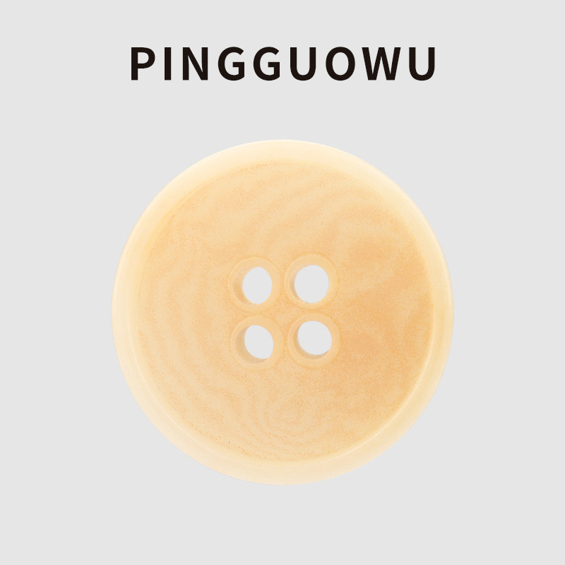 PINGGUOWU 南美厄瓜多尔的棕榈树的果实钮扣高级绅士品味标志扣子