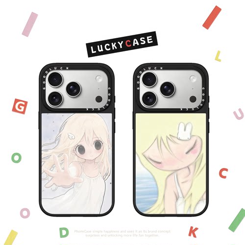 C家唯美风翅膀野有上秋适用iphone17手机壳16promax苹果15pro镜面MagSafe磁吸14plus趣味13卡通12可爱