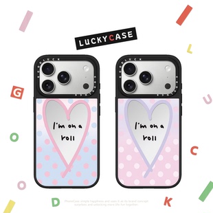 CASETIFIY渐变波点爱心字母适用iphone17手机壳16promax苹果15pro镜面MagSafe磁吸14plus甜美13日韩ins情侣12
