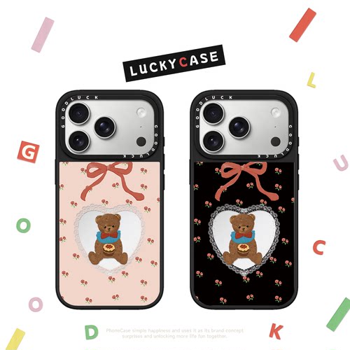 CASETIFIY碎花蝴蝶结玩偶小熊适用iphone17手机壳16promax苹果15pro镜面MagSafe磁吸14plus卡通13可爱12日韩