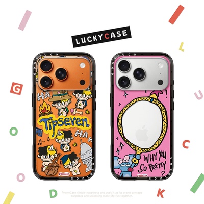 C家联名TIPSEVEN奇幻之旅涂鸦牙妹适用iphone17新壳体手机壳16promax苹果15pro磁吸MagSafe透明14plus