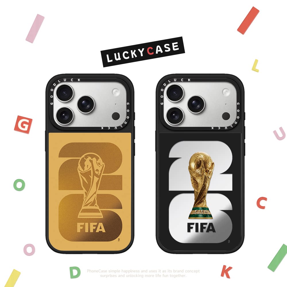 C家联名2026年FIFA世界杯黄金大力神杯适用iphone17手机壳18promax苹果16pro镜面磁吸15plus时尚14小众12图片
