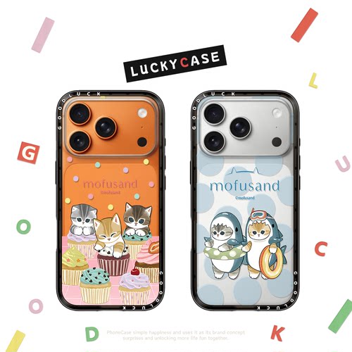 CASETIFIY联名Mofusand小猫咪鲨鱼适用iphone17新壳体纤巧手机壳16promax苹果15pro磁吸MagSafe透明14plus/13