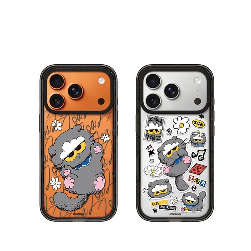 联名权志龙小灰猫咪适用iphone17手机壳18promax苹果16pro透明MagSafe磁吸15plus可爱14日韩C家12卡通趣味