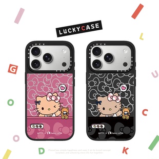 CASETIFIY打招呼小熊蝴蝶结KT猫适用iphone17手机壳16promax苹果15pro镜面MagSafe磁吸14plus日韩13少女12ins